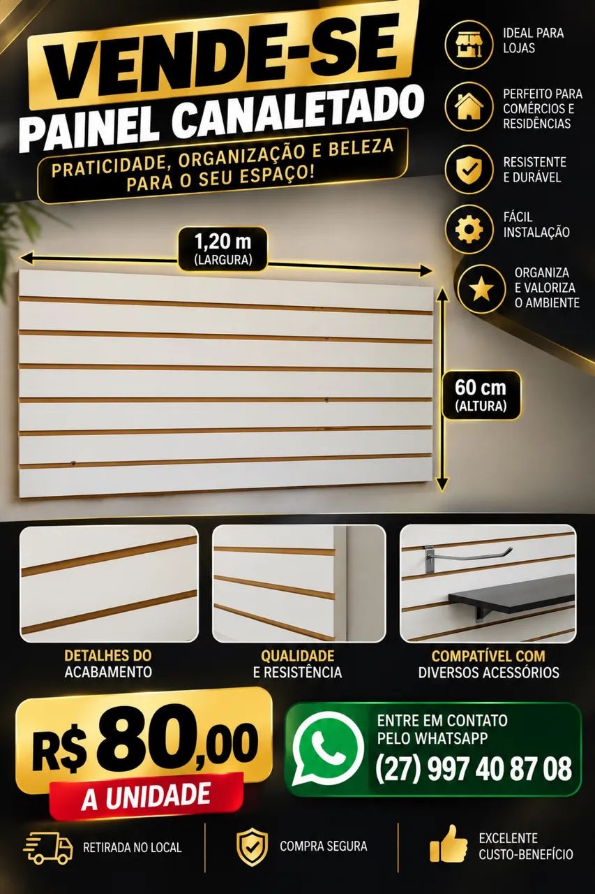 Painel canelado 