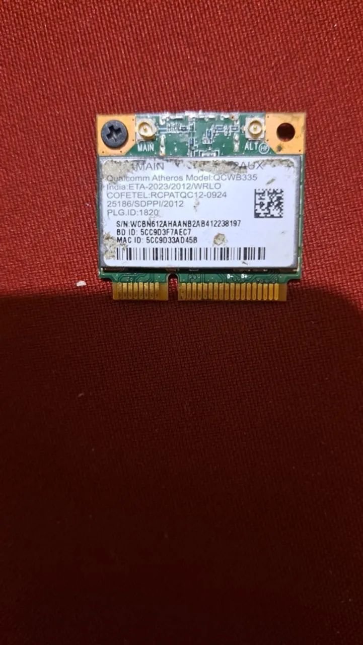 Placa Wifi + Bluetooth Qualcomm Atheros Qcwb335 Original Acer - Foto 2