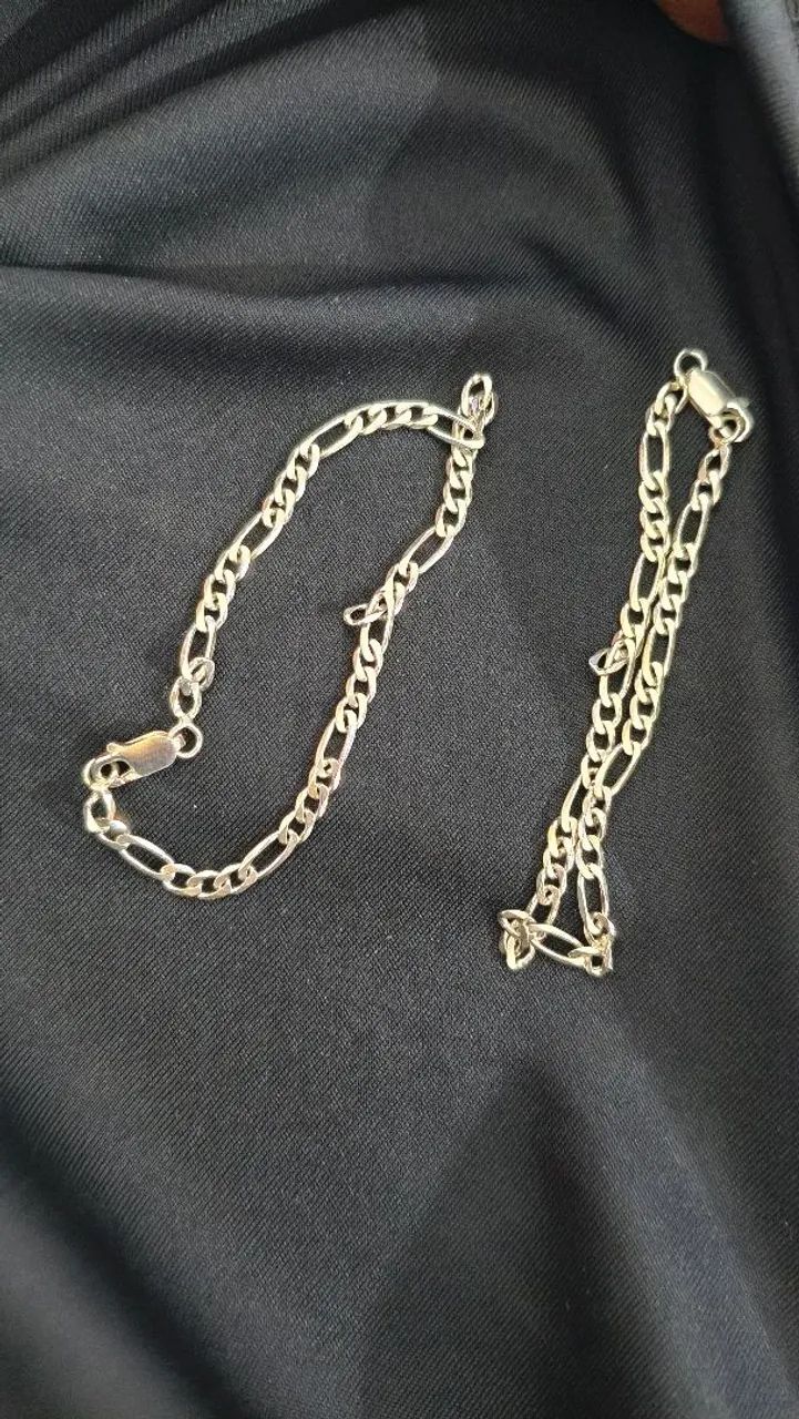 Pulseira Prata 4mm e 20cm (AS DUAS POR 200,00)