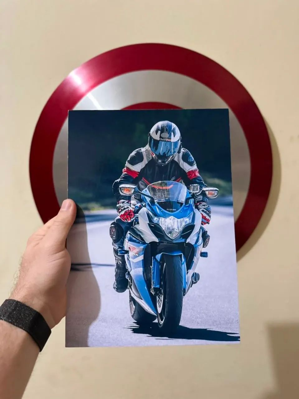 Quadro MDF motociclista  - Foto 2