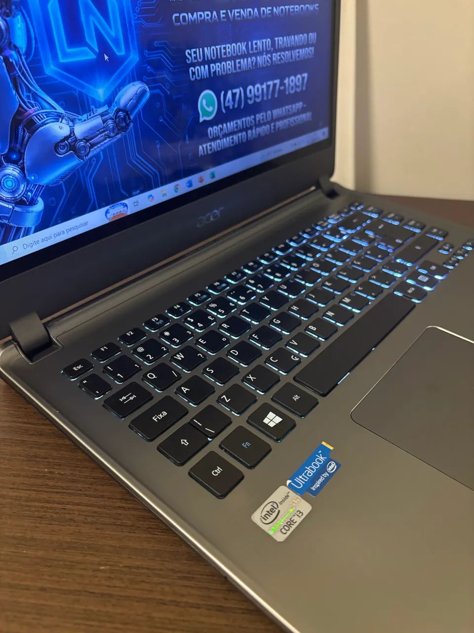 Notebook Acer Ultrabook i3-3 Ssd240gb 10GB RAM