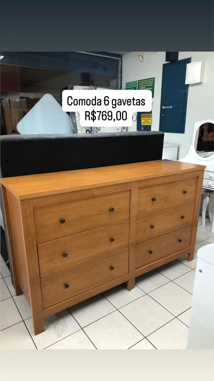 Comoda com 6 gavetas NOVA 