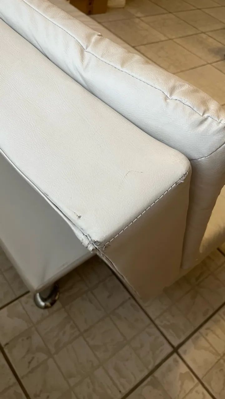 Sofá cama branco - usado - Foto 4