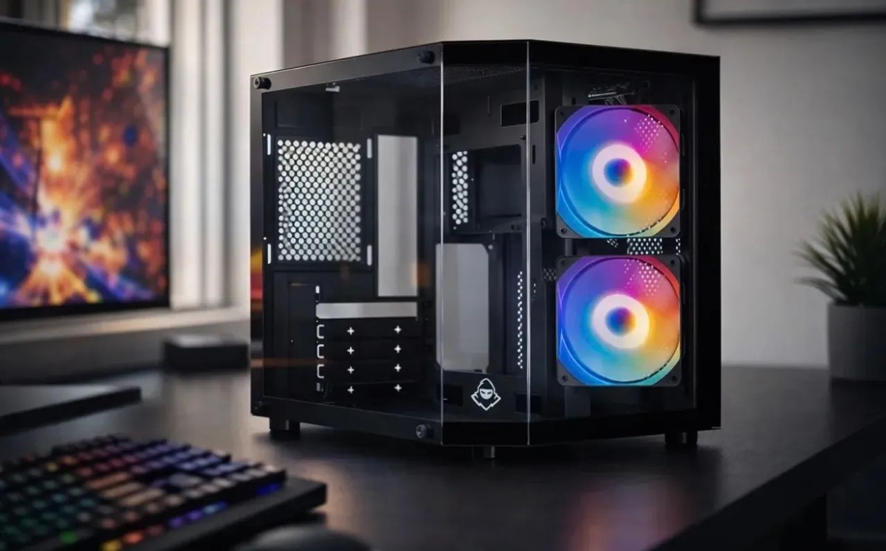 Gabinete Gamer Mancer Cv700m, Lateral De Vidro, Com 2 Fans - Foto 4
