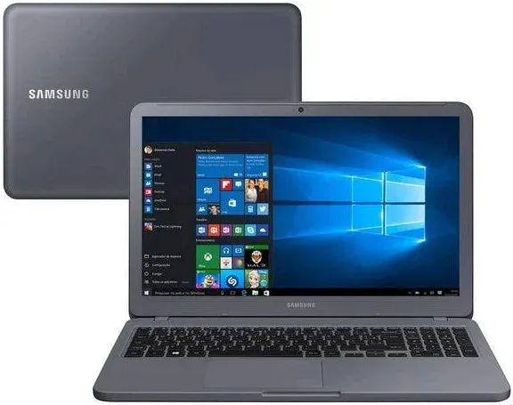 Notebook Usado Samsung Essentials E20 Intel Celeron, 8GB RAM, SSD 128GB Tela 15,6"