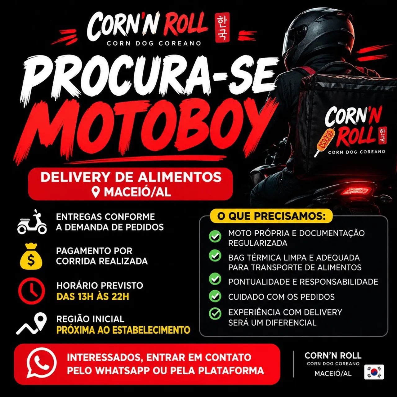 MOTOBOY pra delivery de comida 