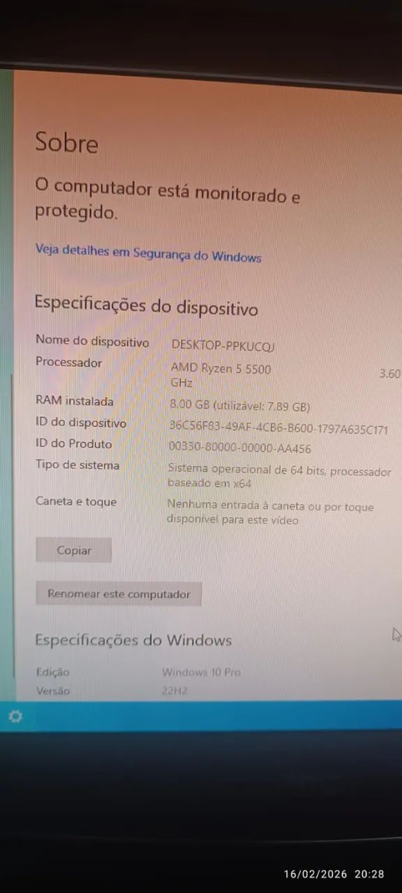 PC Gamer Ryzen 5 5500 + RX 560 4GB + 8GB RAM + SSD + 1 Monitores - Foto 4