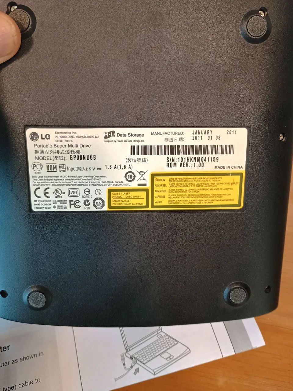 LG Portable Super Multi Drive Gravador de CD e DVD USB - Foto 4