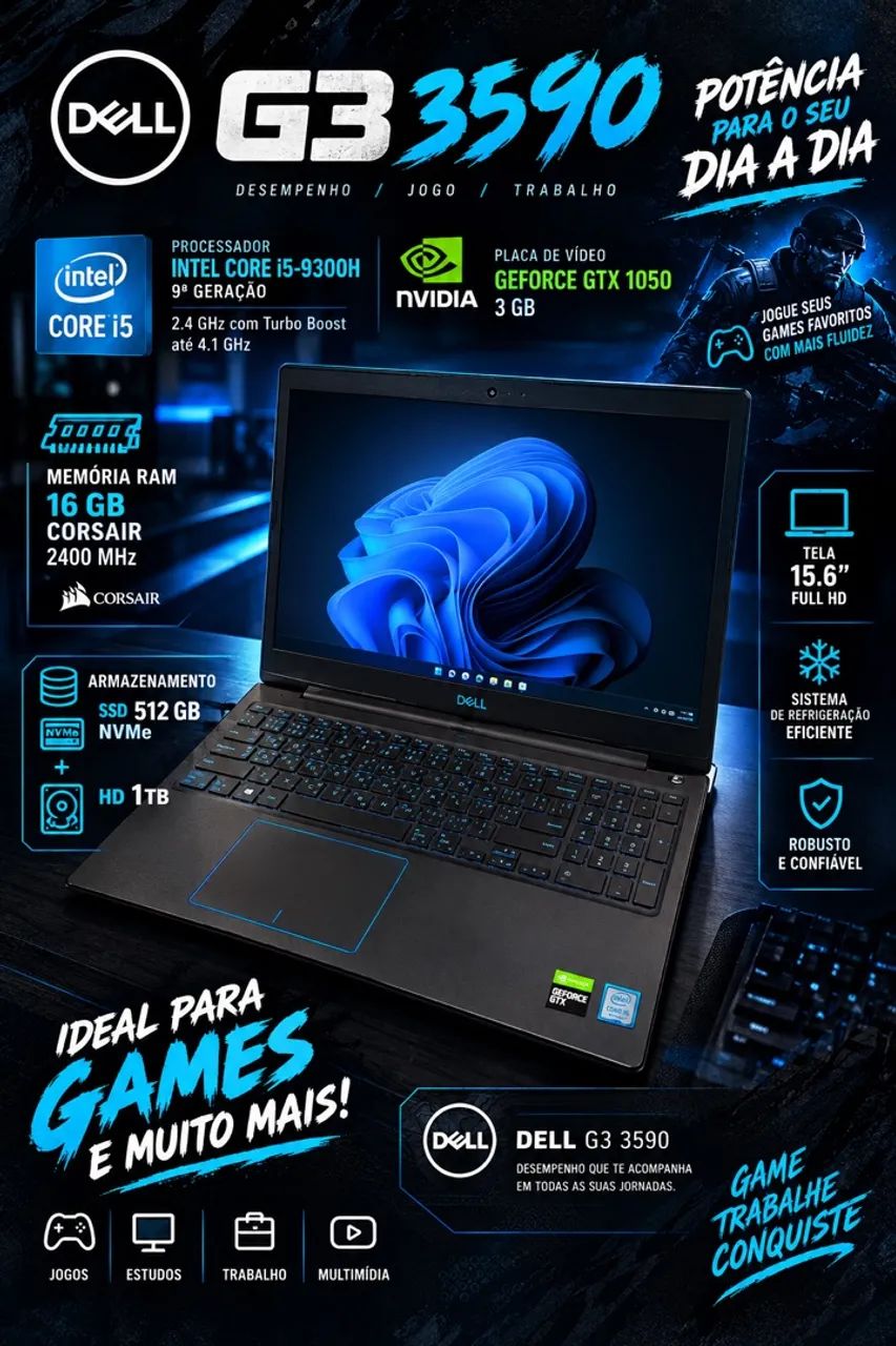 Notebook Dell G3 