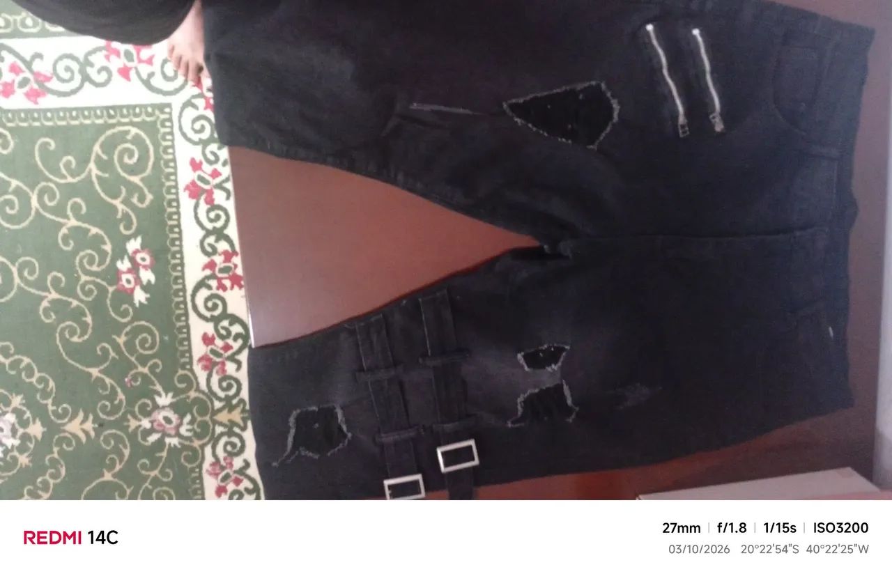 Calça jeans preta - Foto 2