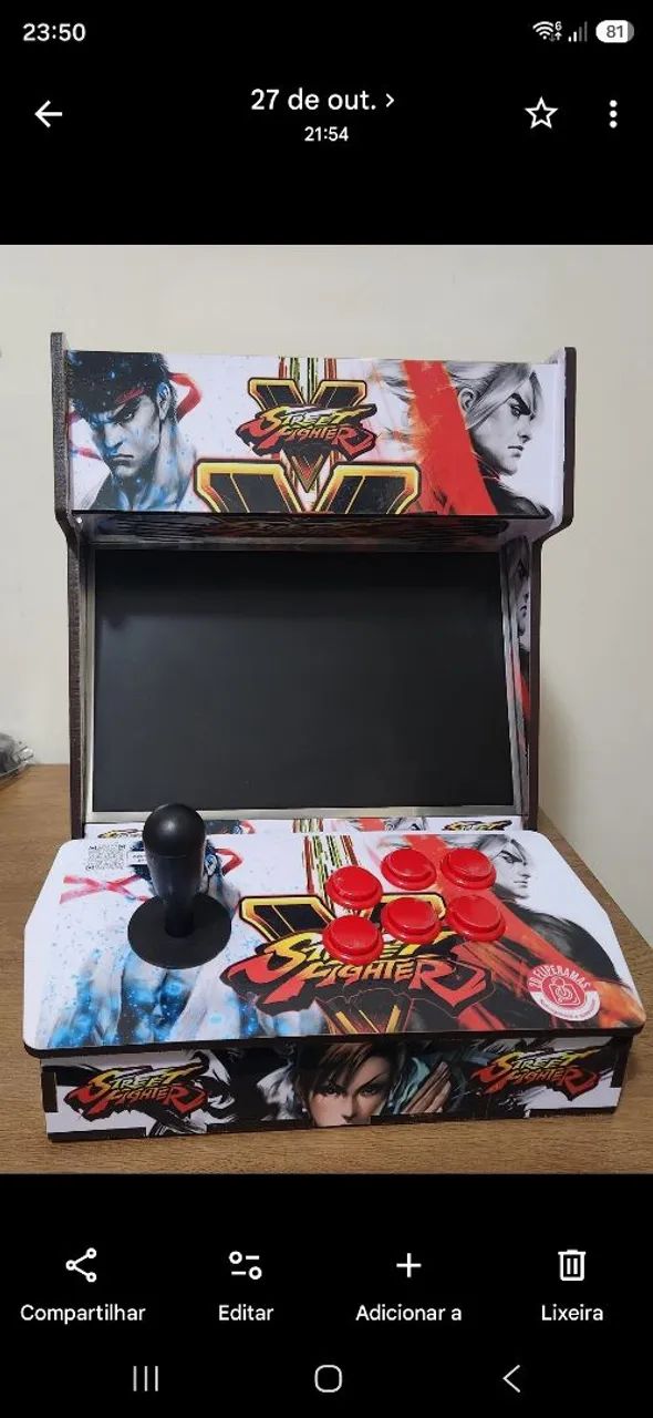 Mini Máquina Arcade (Fliperama) com tela de 12 polegadas - 12 mil jogos
