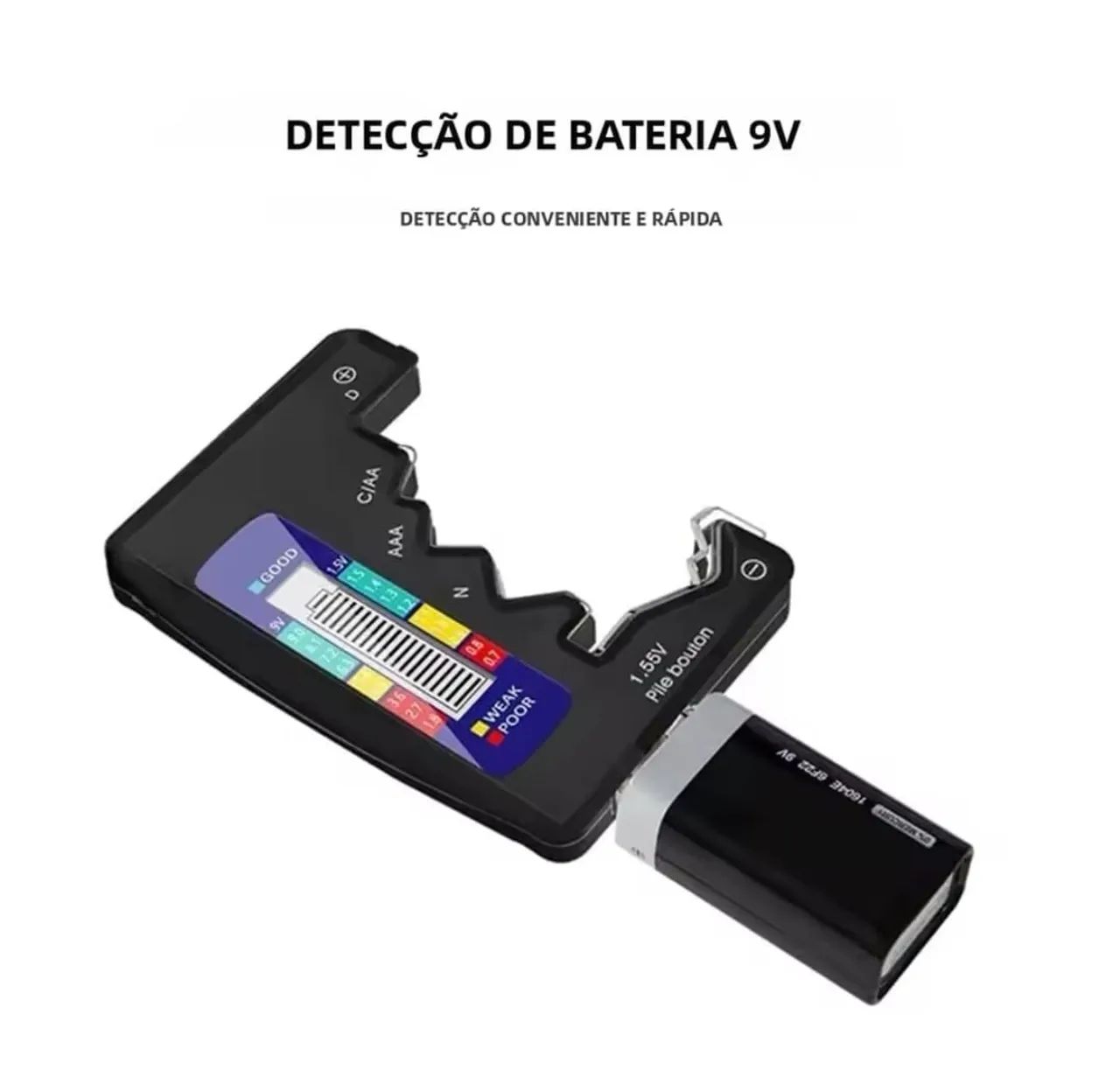 Medidor de capacidade de baterias e pilhas - Foto 2