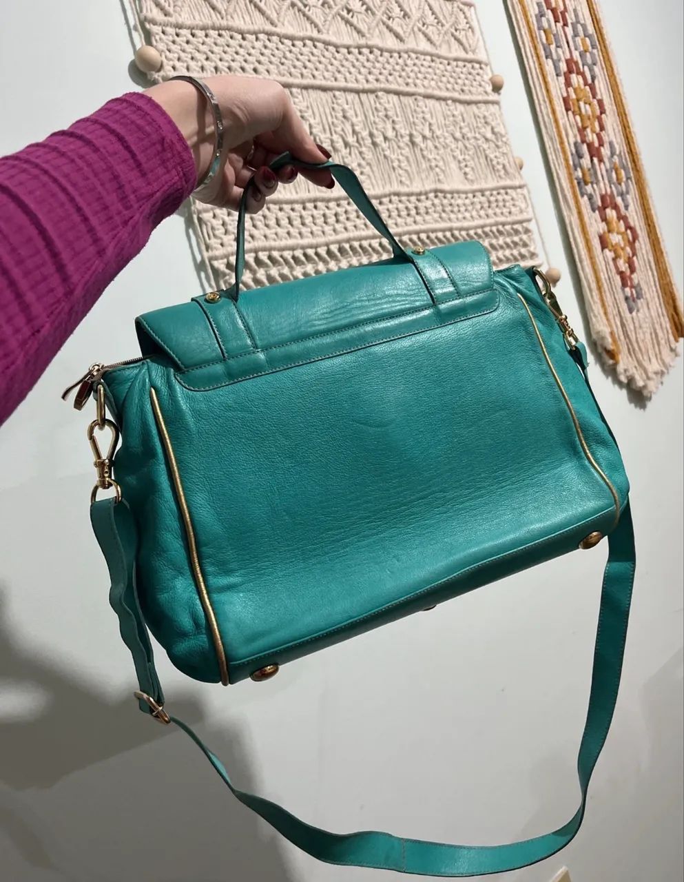 BOLSA DE COURO CARMEN STEFFENS - Foto 4
