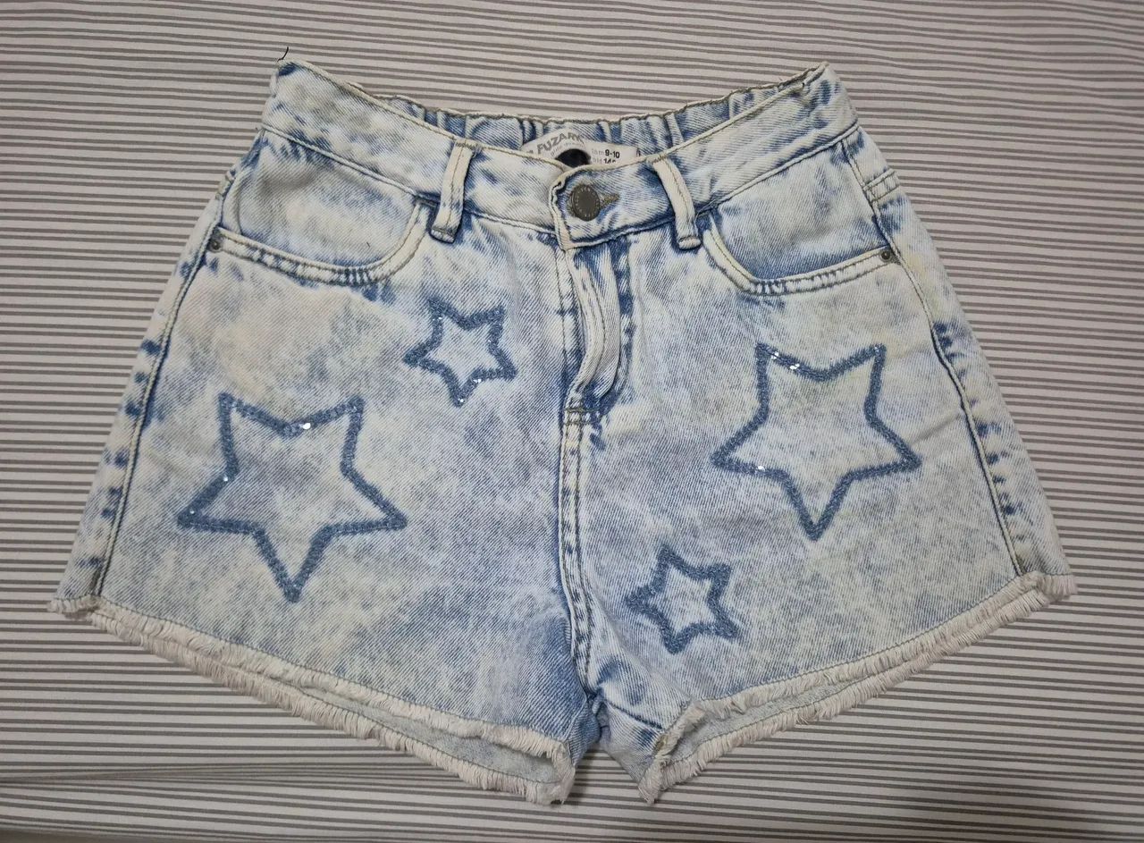 Short jeans estrelado