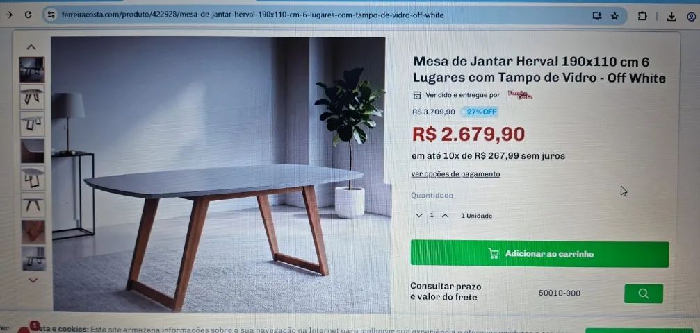Mesa de Jantar Herval 1.90x1.10 - Foto 5