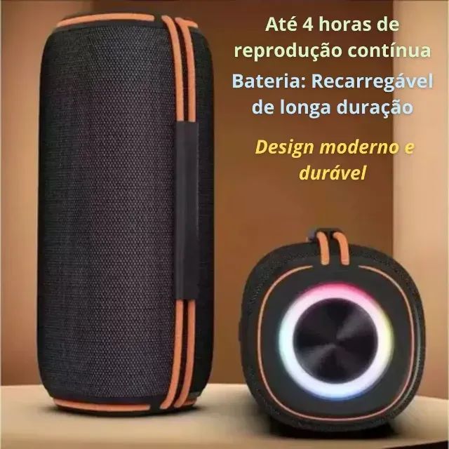Caixa de Som Bluetooth 60w Bass Boost Resistente a Agua Com Alça IPX6 - Foto 3