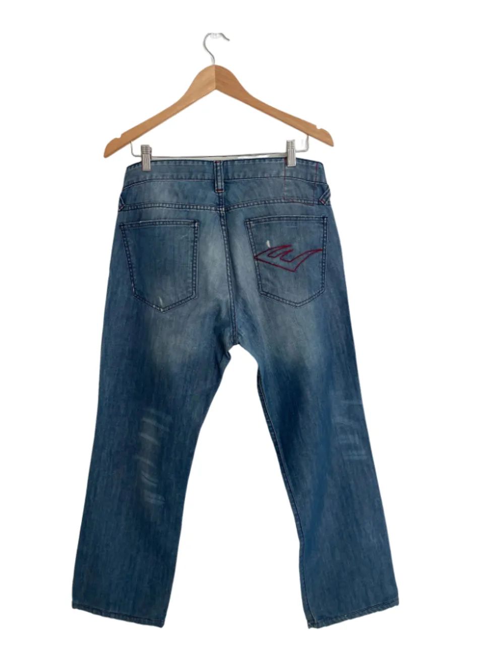Calça Jeans Masculina Azul Reta Tradicional 44 - Foto 3