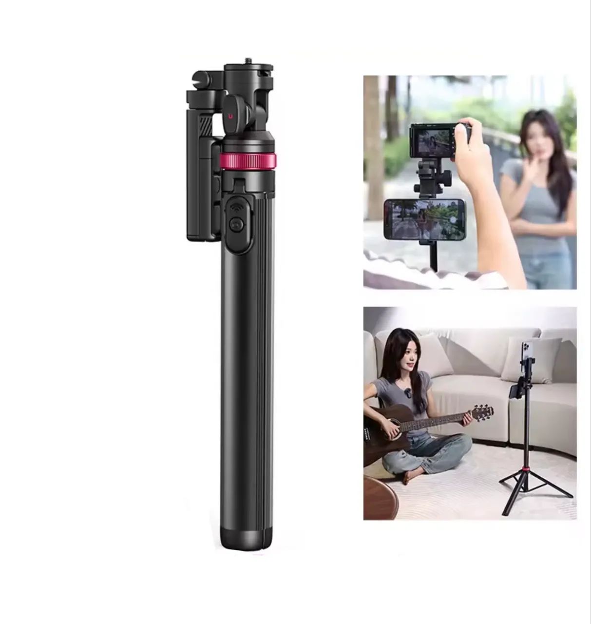 Tripé ulanzi 1.80mt profissional com controle Bluetooth 
