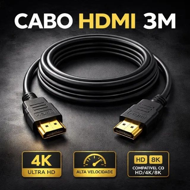 CABO HDMI COM REVESTIMENTO DE PLASTICO TERMICO - Foto 5