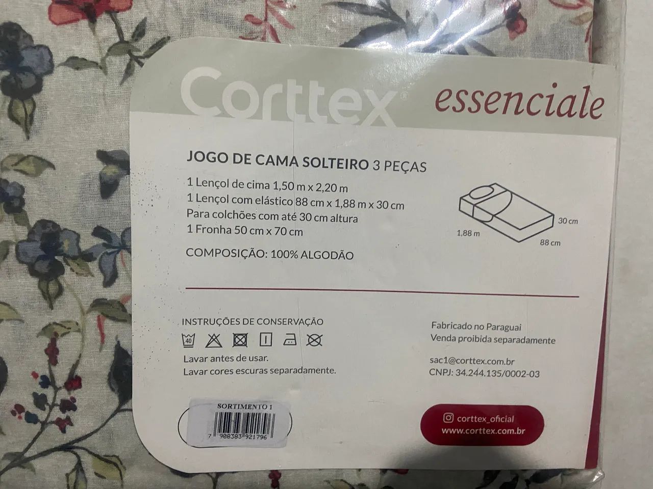 Kit solteiro 100% algodão 