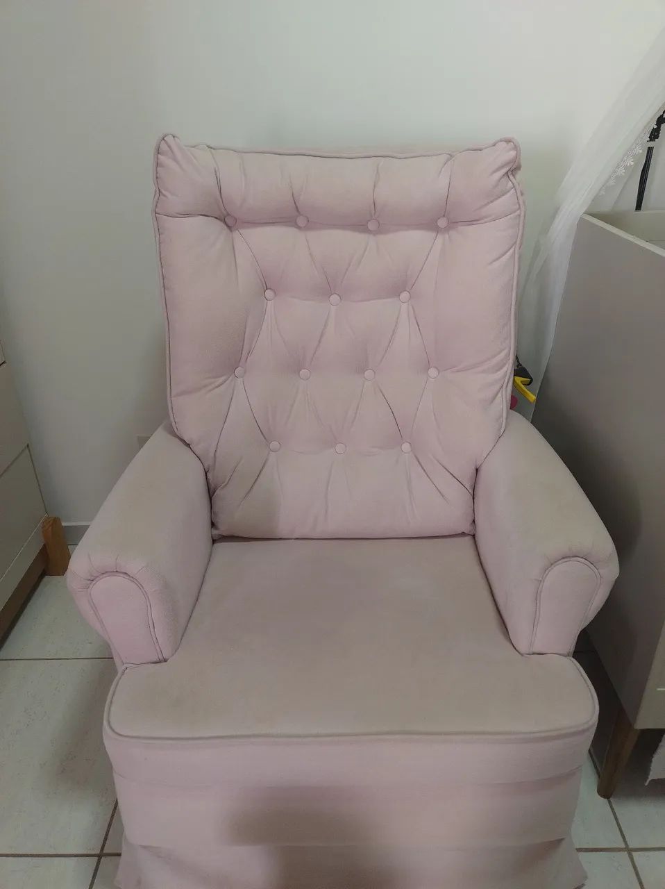 Cadeira amamentação rosa - Foto 3