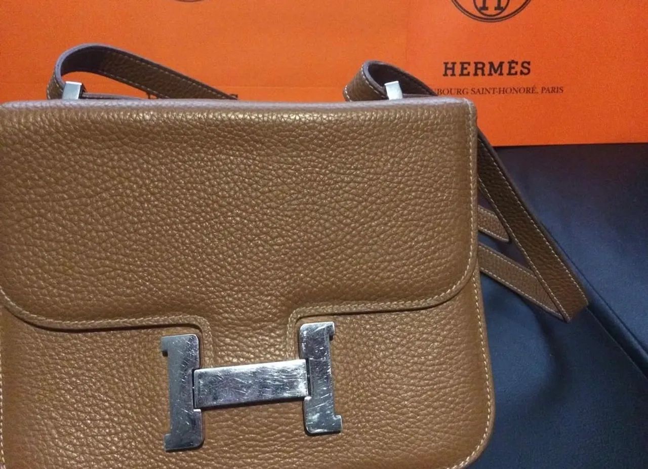 Bolsa Hermès Constance Caramelo com Prata - Foto 3