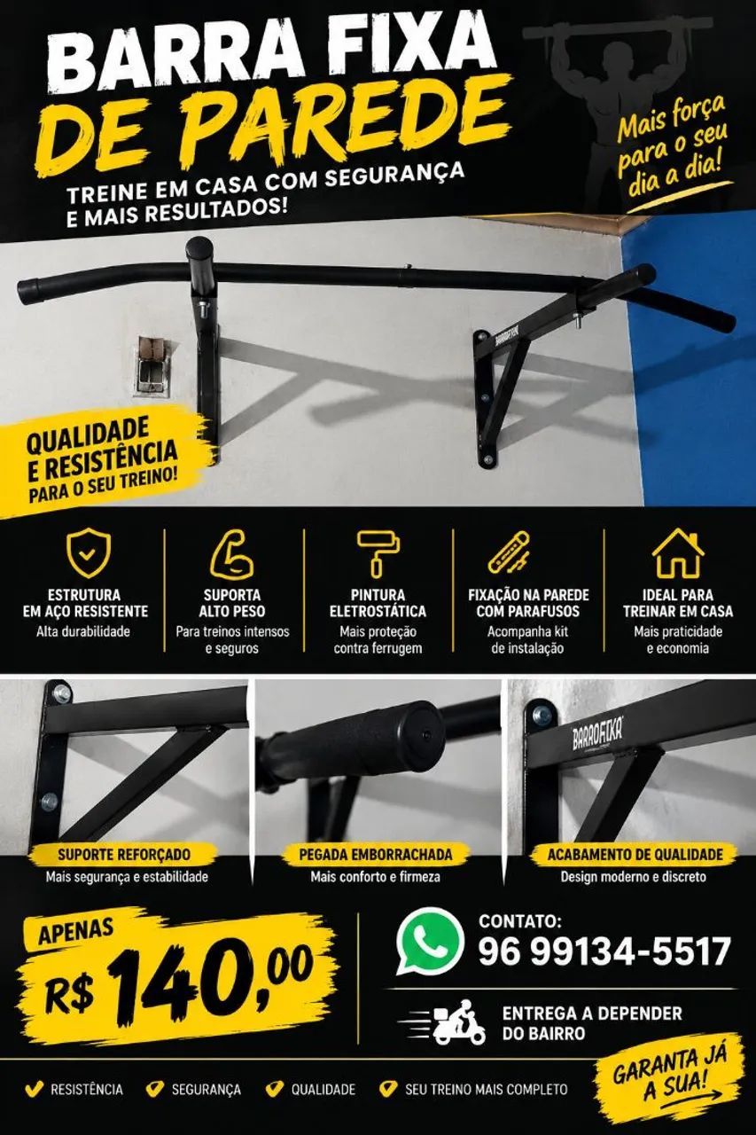 Barra fixa de parede 
