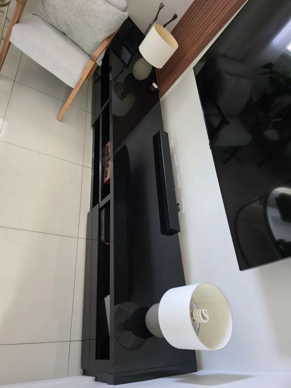 Rack preto com 2 gavetas 2,76x 0,50x0,40 - Foto 4