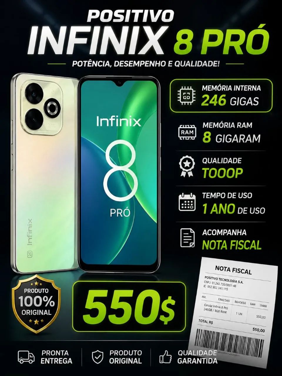 Celular com nota 