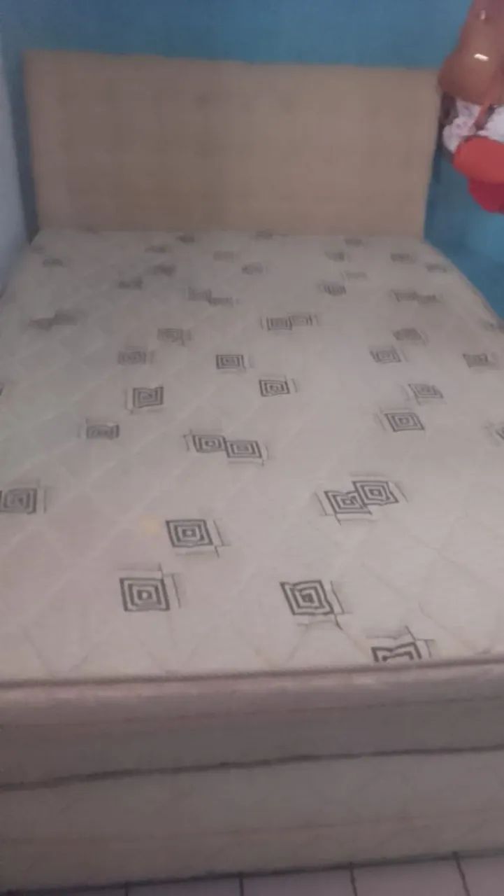 Cama box casal com colchão e cabiceira  - Foto 2