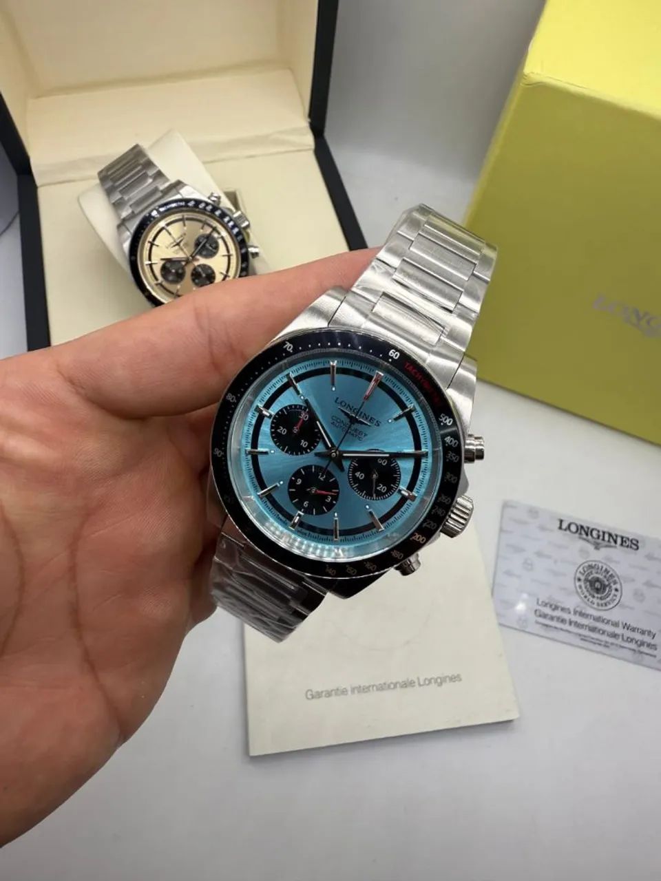 Relógio Estilo Longines Conquest Chronograph 42mm - Foto 5