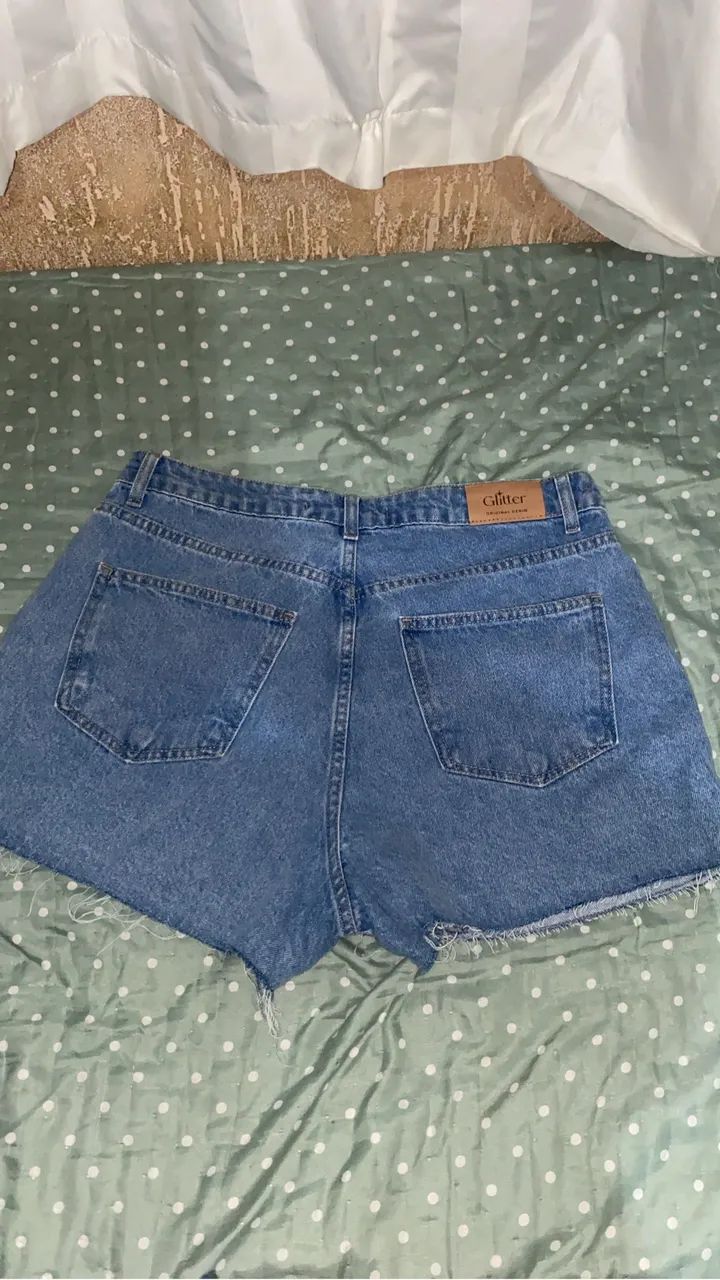 Short saia jeans Glitter - Foto 2