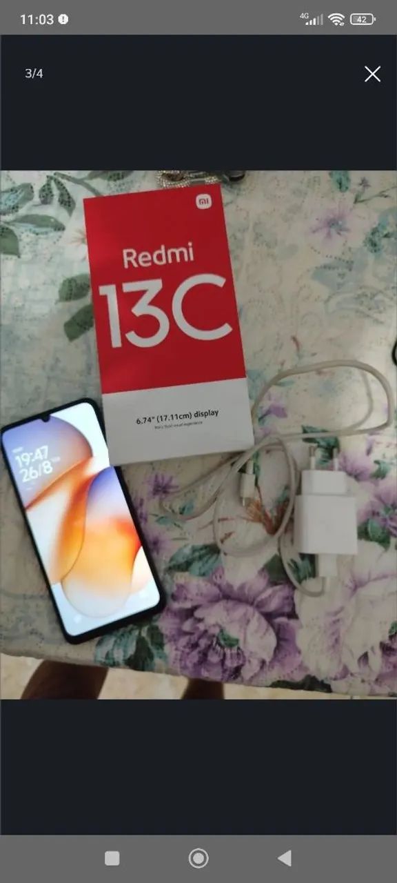 REDMI 13C NA CAIXA+ CARREGADOR + 11 CAPAS - Foto 2