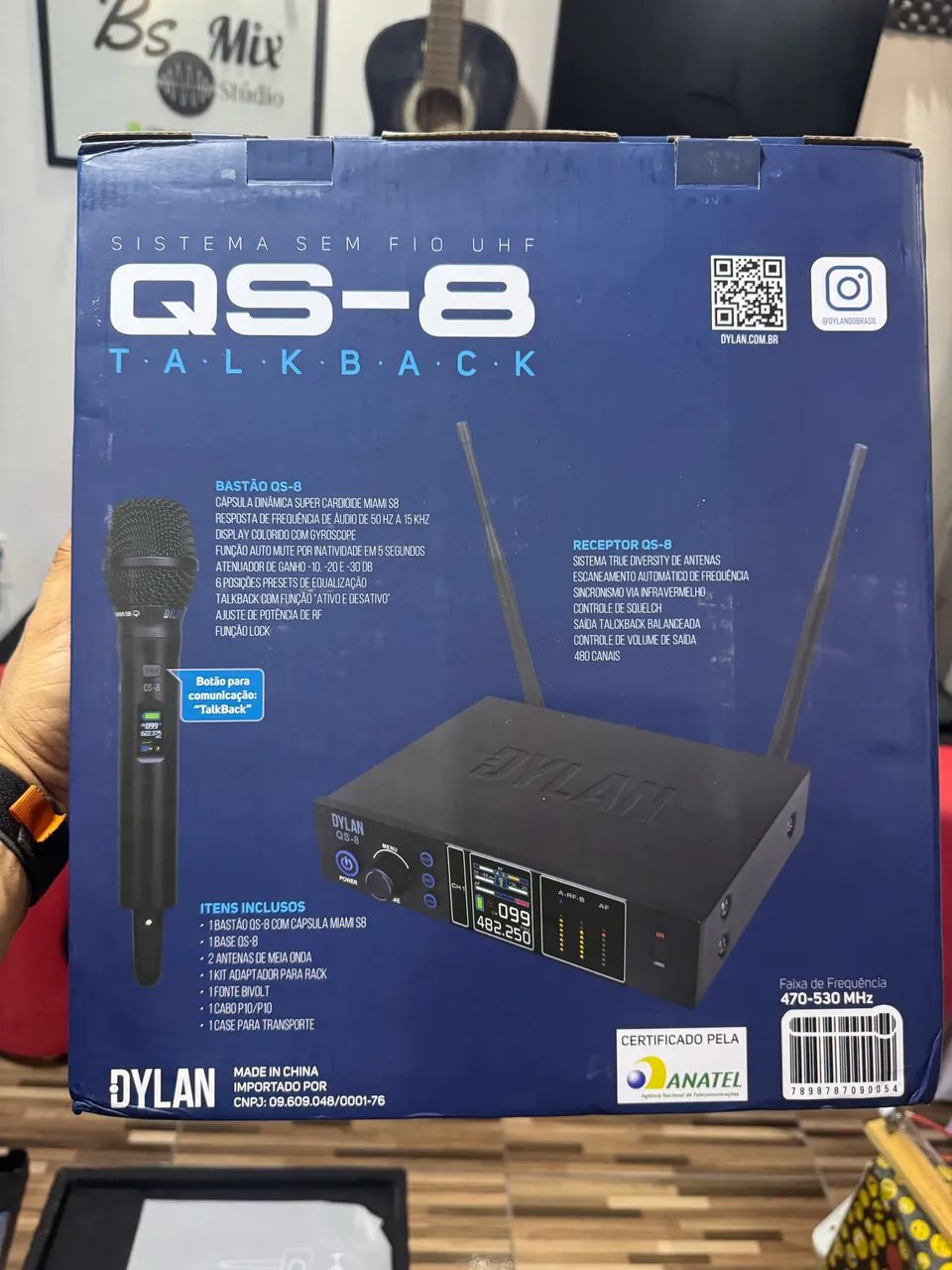 MICROFONE SEM FIO PROFISSIONAL - DYLAN QS-8 TALKBACK - Foto 2