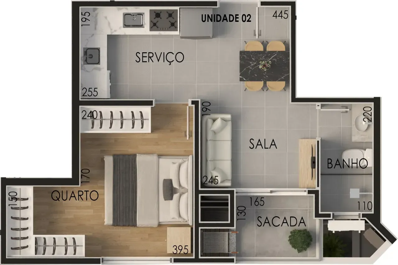 PLANTA 33m²