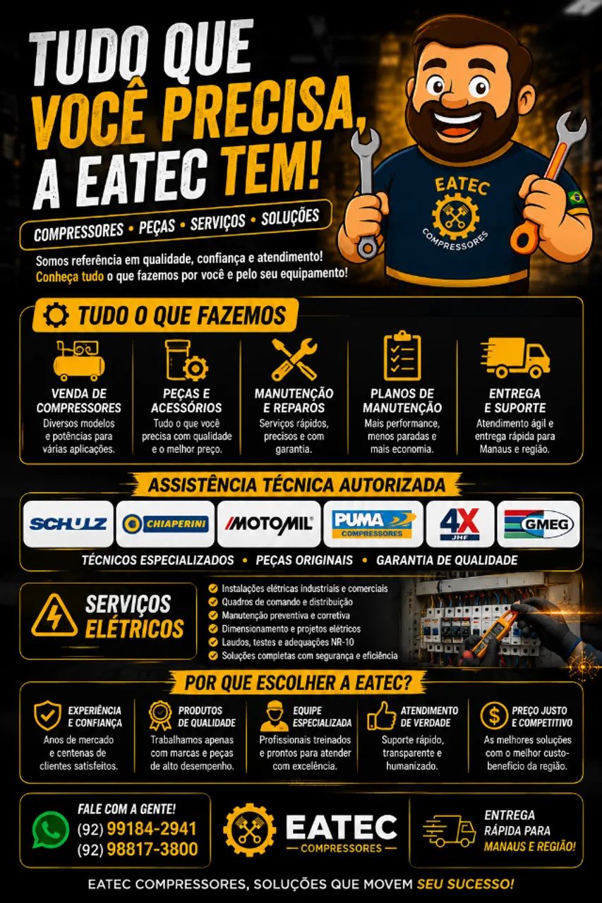 MANUTENÇÃO EM COMPRESSORES DE AR COMPRIMIDO