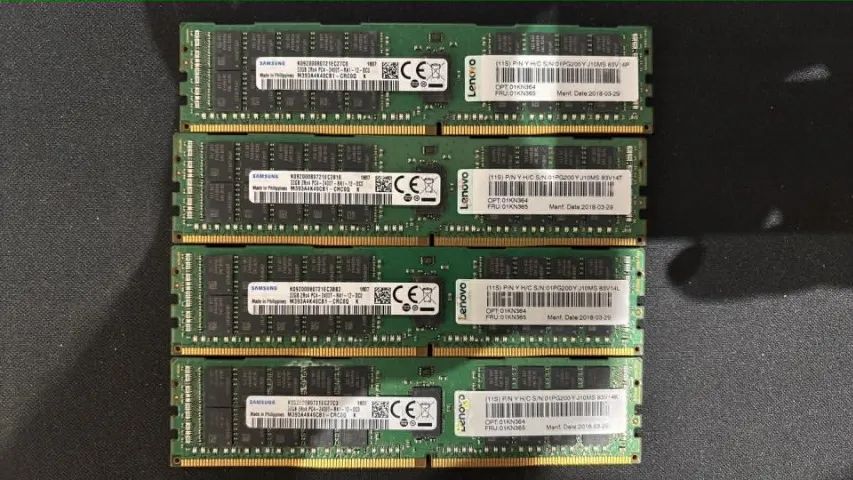 Kit 4x32GB Memória Samsung DDR4 ECC RDIMM 2400MHz Servidor | 128GB