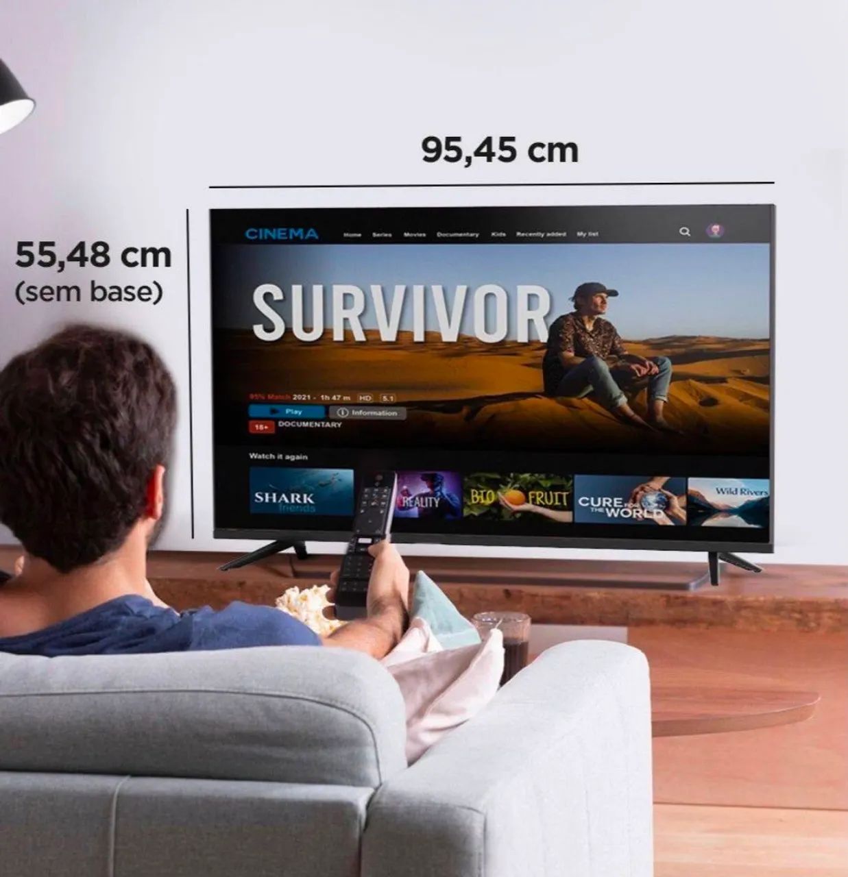  TV 43? MULTILASER ROKU SMART FULL HD - Foto 3