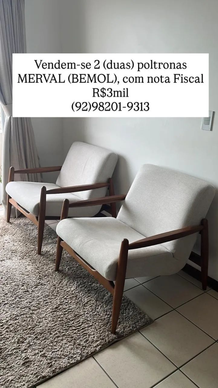 Poltronas fino acabamento 