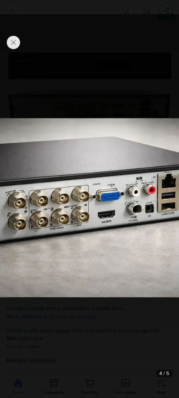 DVR 8 canais 500gb  HIKVISION
