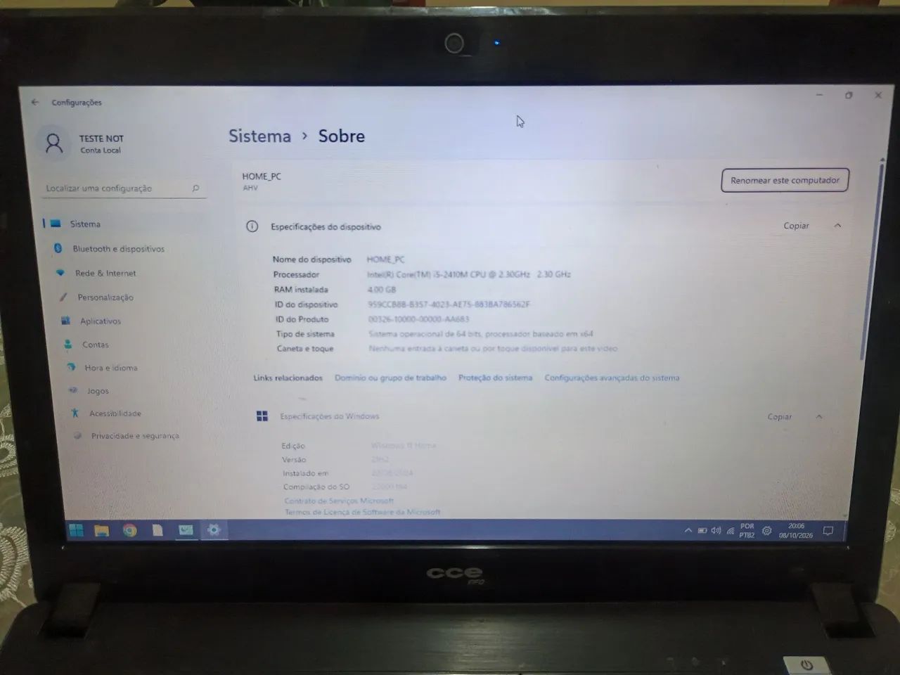 NOTEBOOK CCE WIN CORE I5  - Foto 5