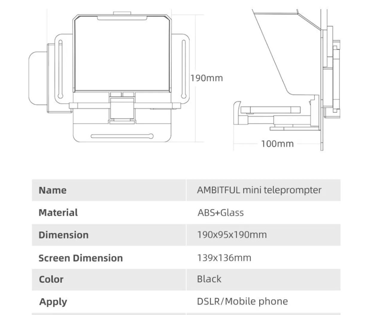 Teleprompter Pronstoor para celular e câmeras dslr. - Foto 5