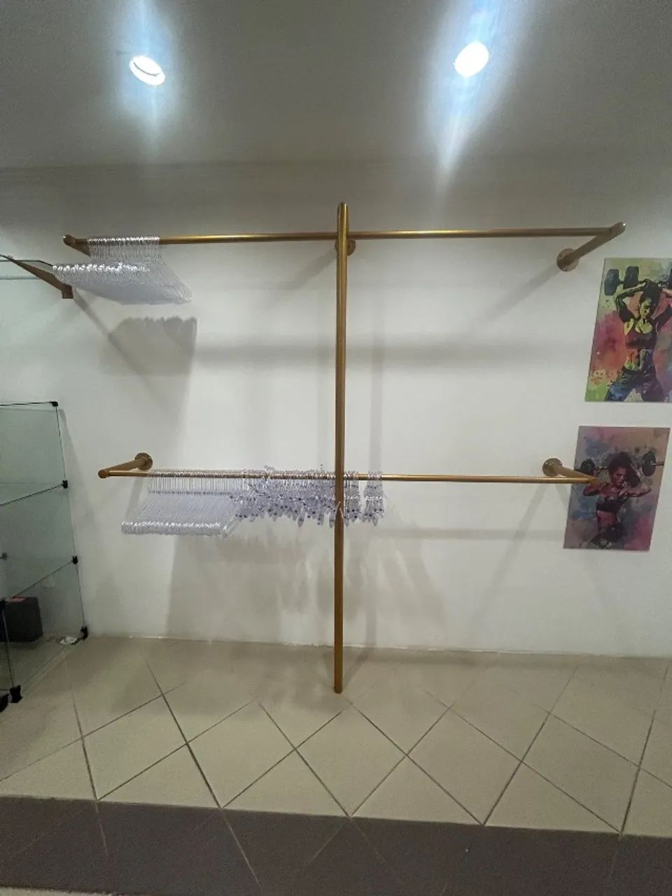 ARARA DUPLA PISO/PAREDE DOURADO 2M 