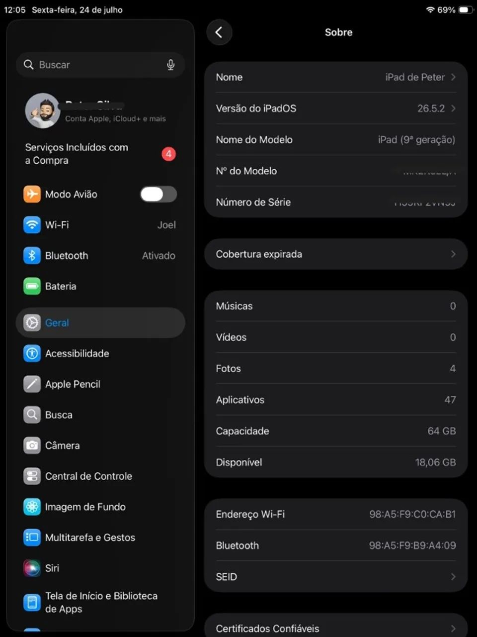 iPad 9ª Geração 64GB Completo com Caixa Sem Marcas de Uso + Capa + Caneta - Foto 5