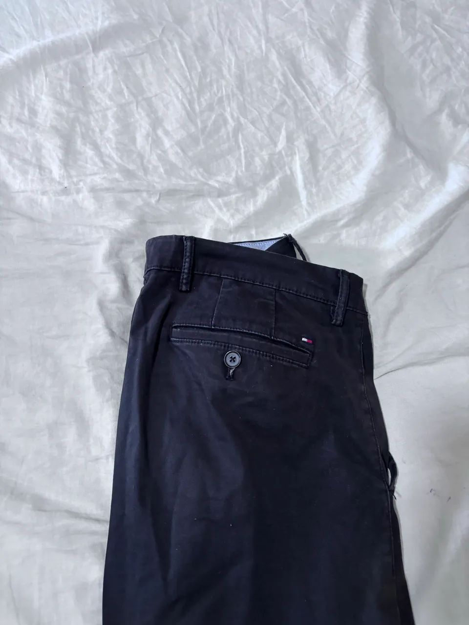 Calça Tommy Hilfiger Slim Fit Stretch Preta Tamanho 42 Semi Nova - Foto 4