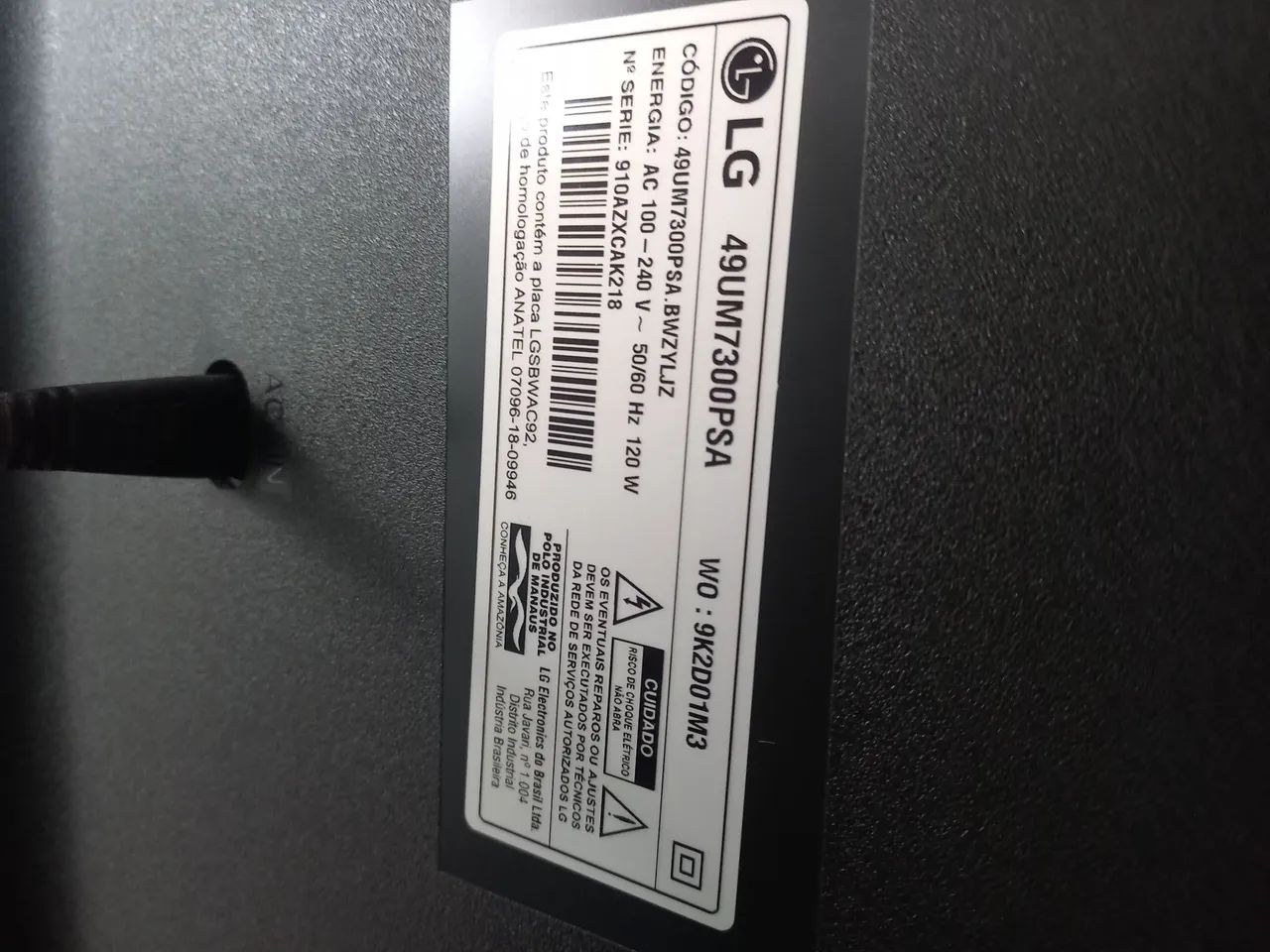 Tv LG 49, tela apagada.  - Foto 2