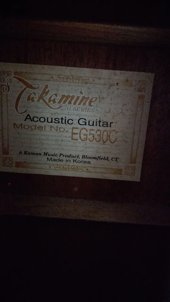 Violão Takamine EG530C Made in Korea com case de fábrica 