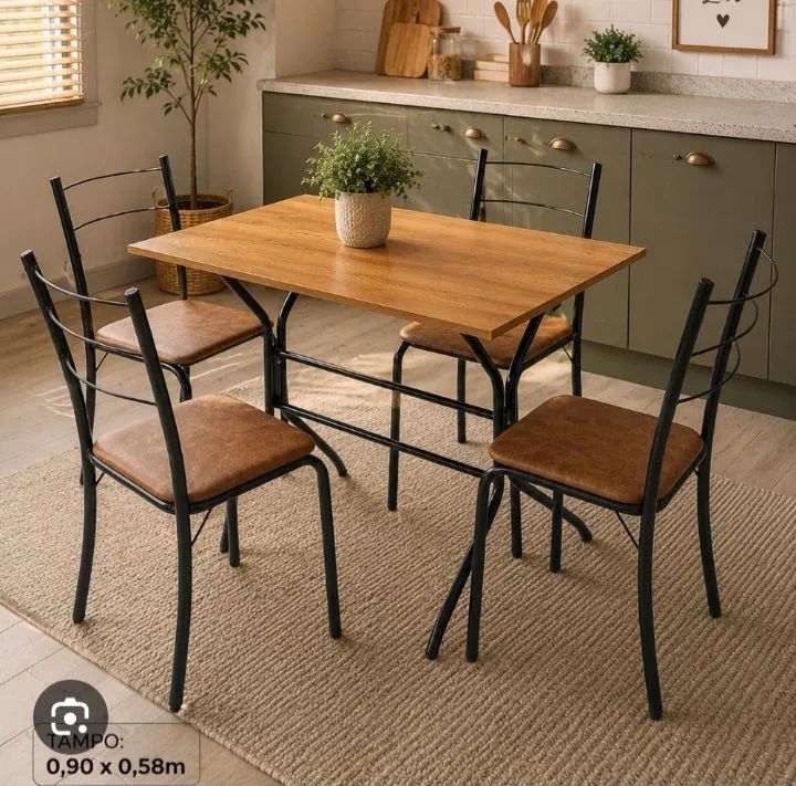 Frete grátis Mesa de jantar com 4cadeiras  - Foto 3