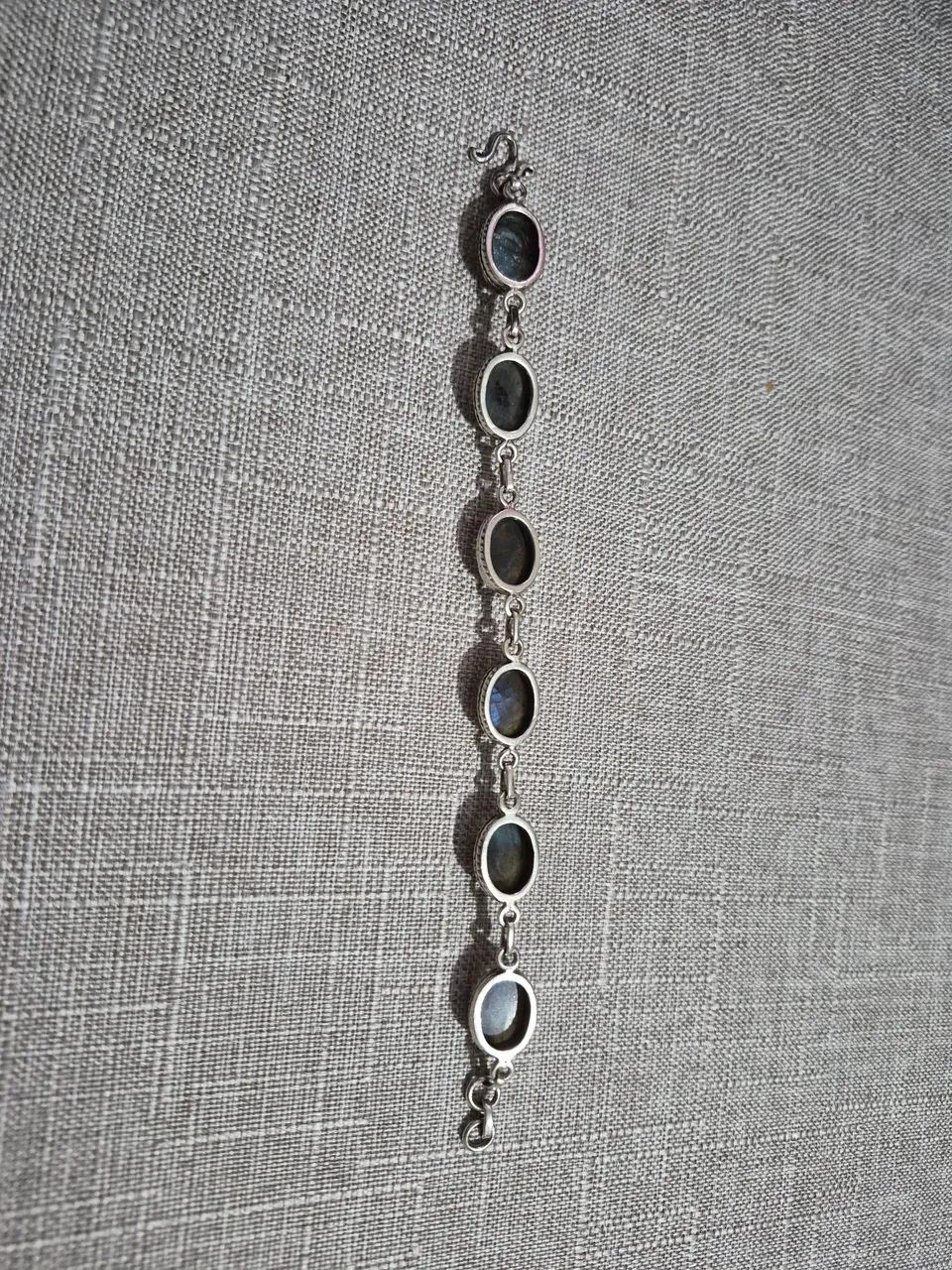 Pulseira de prata 925 com labradorita - Foto 4