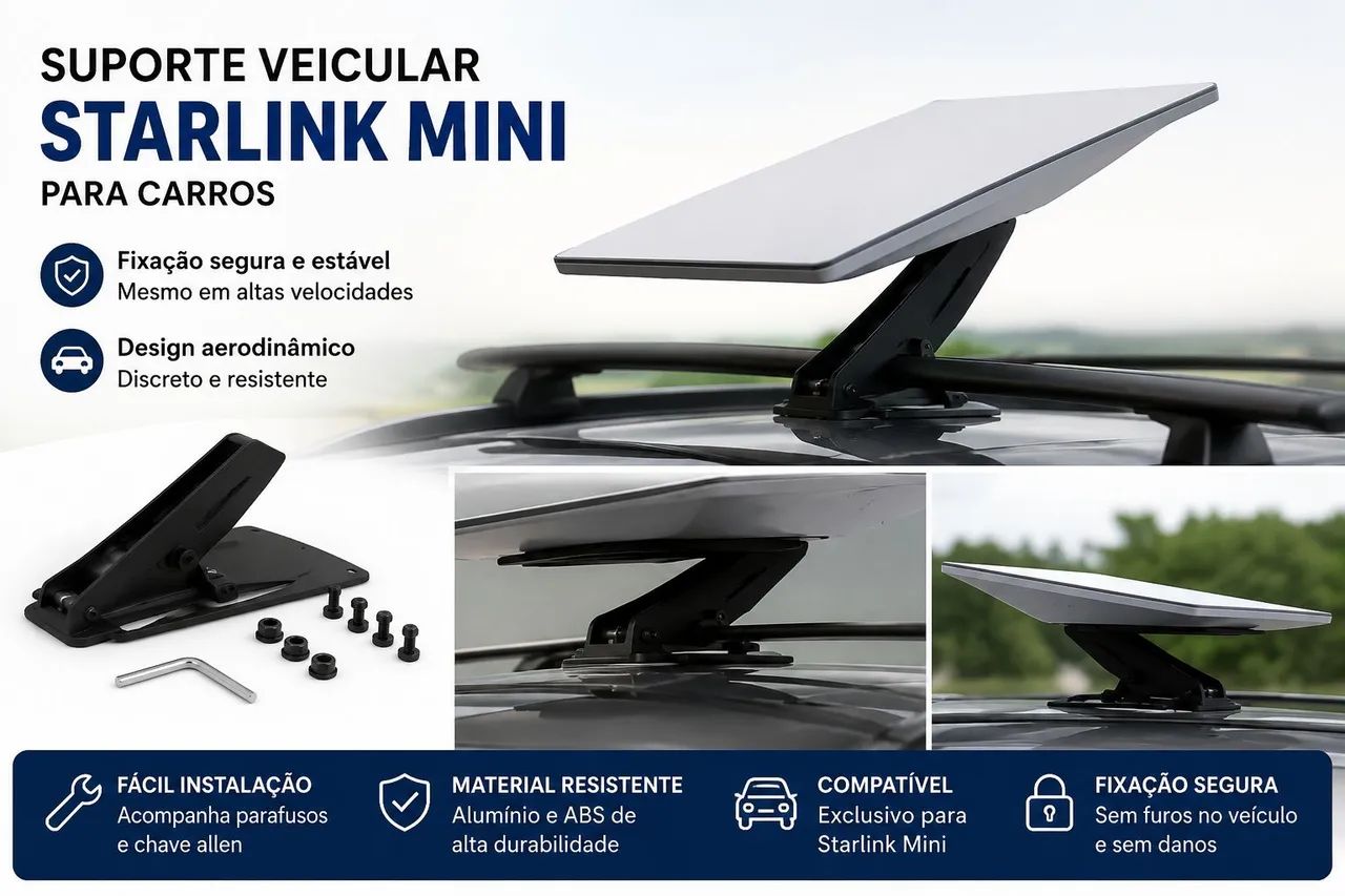 Suporte para Kit Starlink Mini - Para Carros